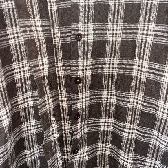 Brown Plaid Button Down Shirt - Picture 2 of 5